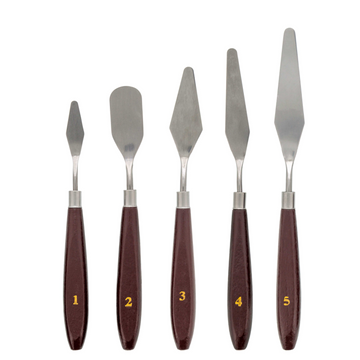 U.S. Art Supply 5-Piece Stainless Steel Palette Knife Set
