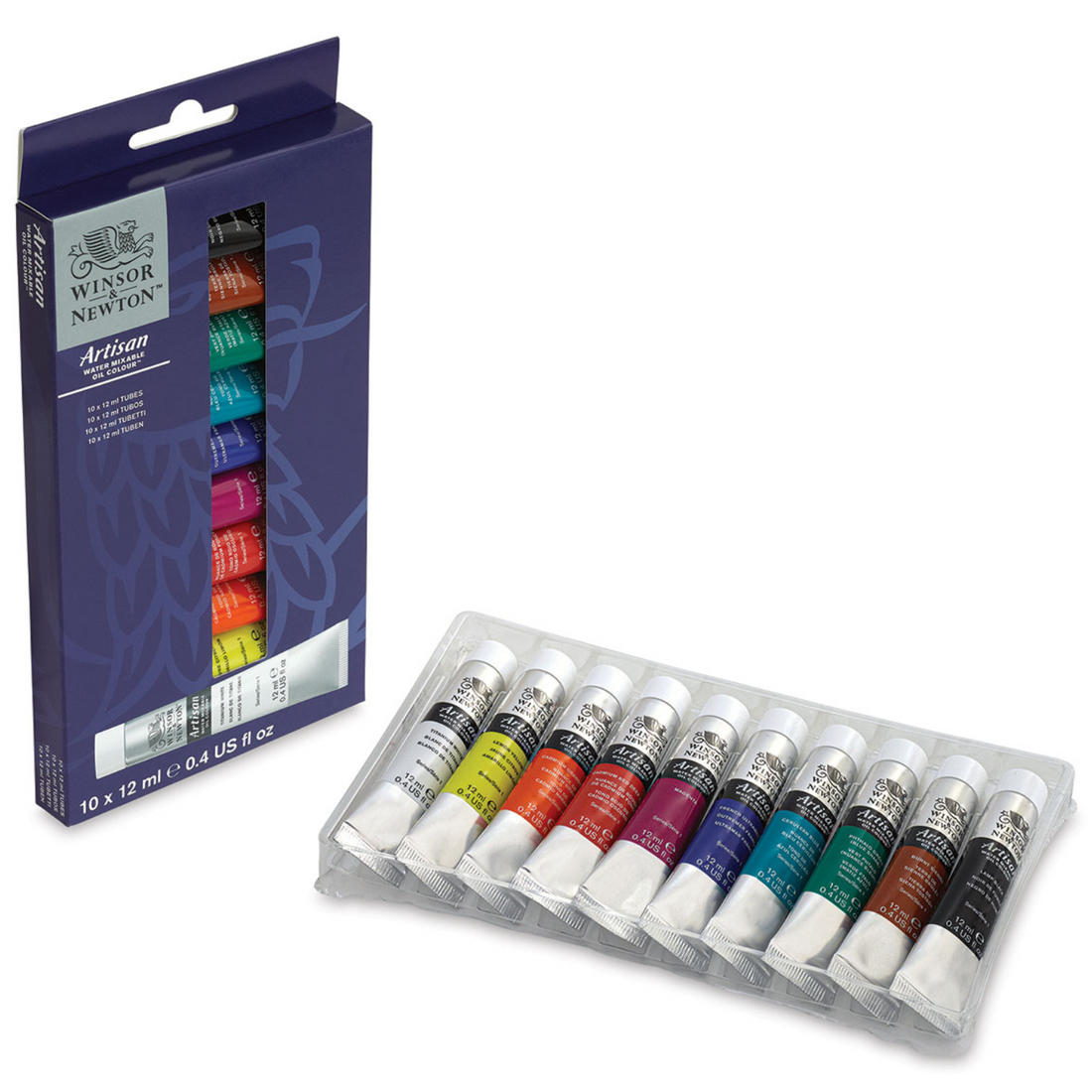 Winsor & Newton Artisan Water Mixable Oil Paint - Set of 10, 12 ml, Tubes