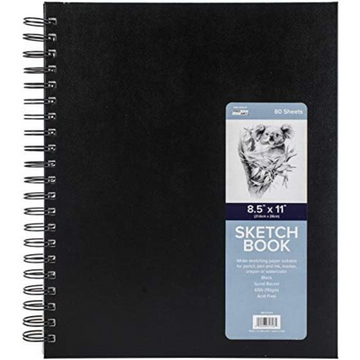 Pro Art 8 1/2-Inch By 11-Inch Spiral Bound Sketch Book, 80-Sheet
