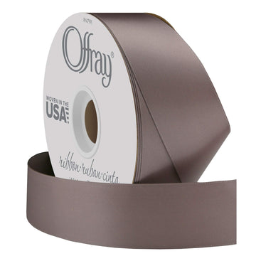 Berwick Offray 1.5" Wide Double Face Satin Ribbon, Portobello Brown, 50 Yds