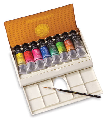 Sennelier French Artists' Watercolor Set - Travel Set, Set of 8 colors, 10 ml tubes
