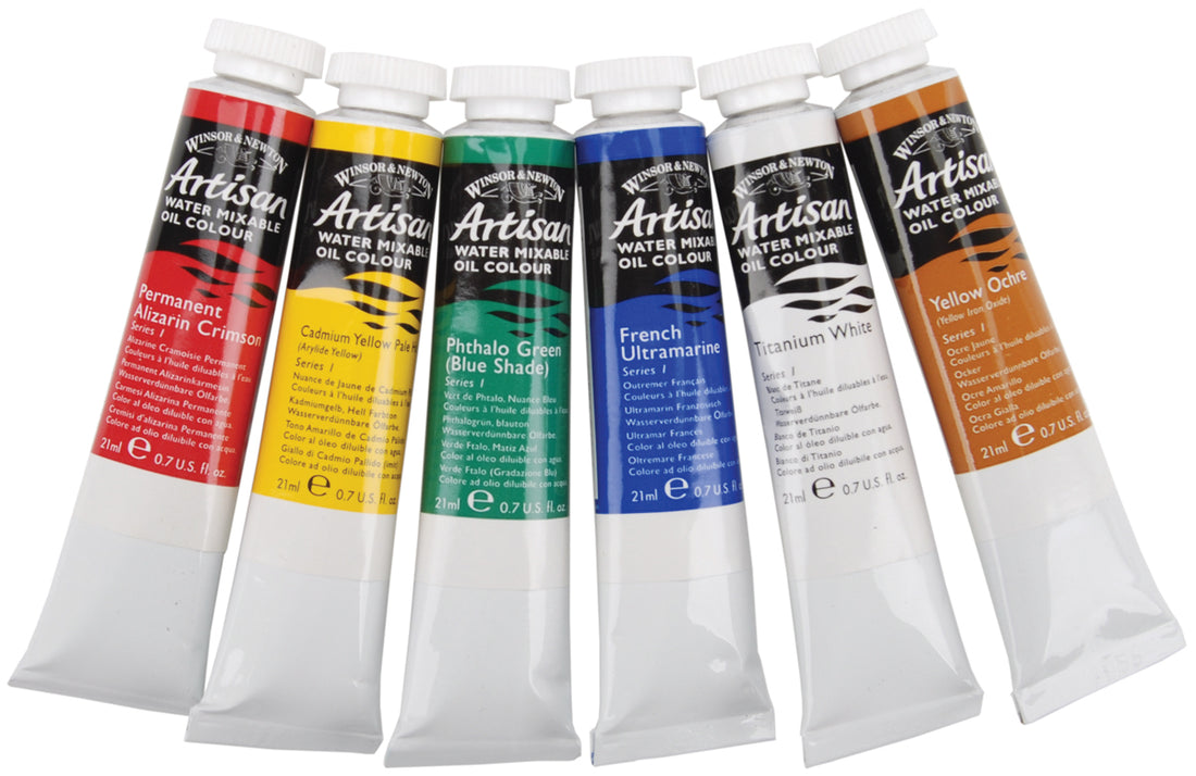 Winsor & Newton Artisan Water Mixable Oil Paints 21ml 6/Pkg-Assorted Colors