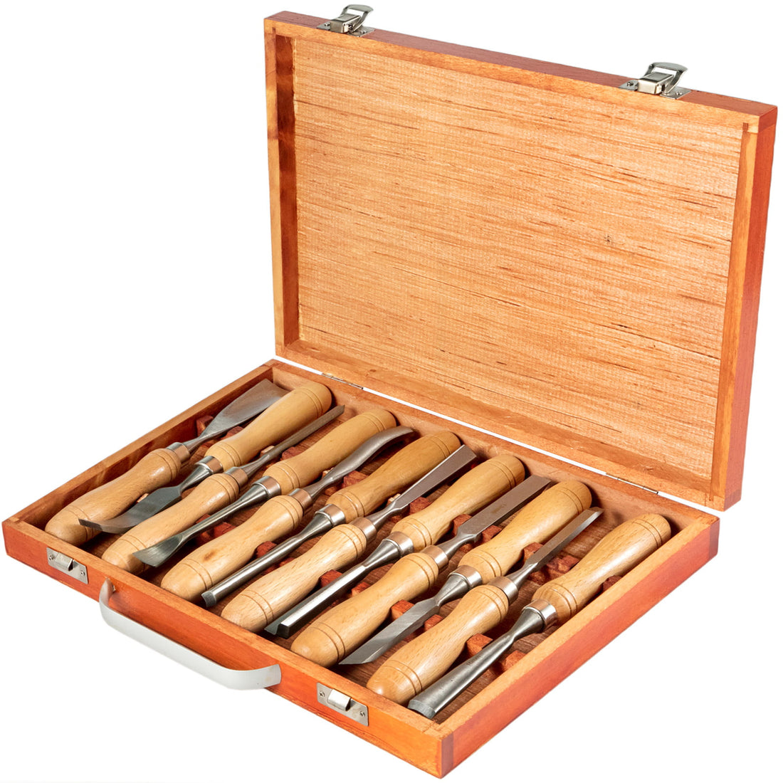 VEVOR Wood Chisel Sets 12 pcs Wood Carving Hand Chisel 3-3/4 inch Blade Length