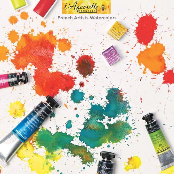 Sennelier I'Aquarelle French Artists' Watercolor Paints - Metal Set of 12 Tubes - 10ml Tubes - Assorted Colors