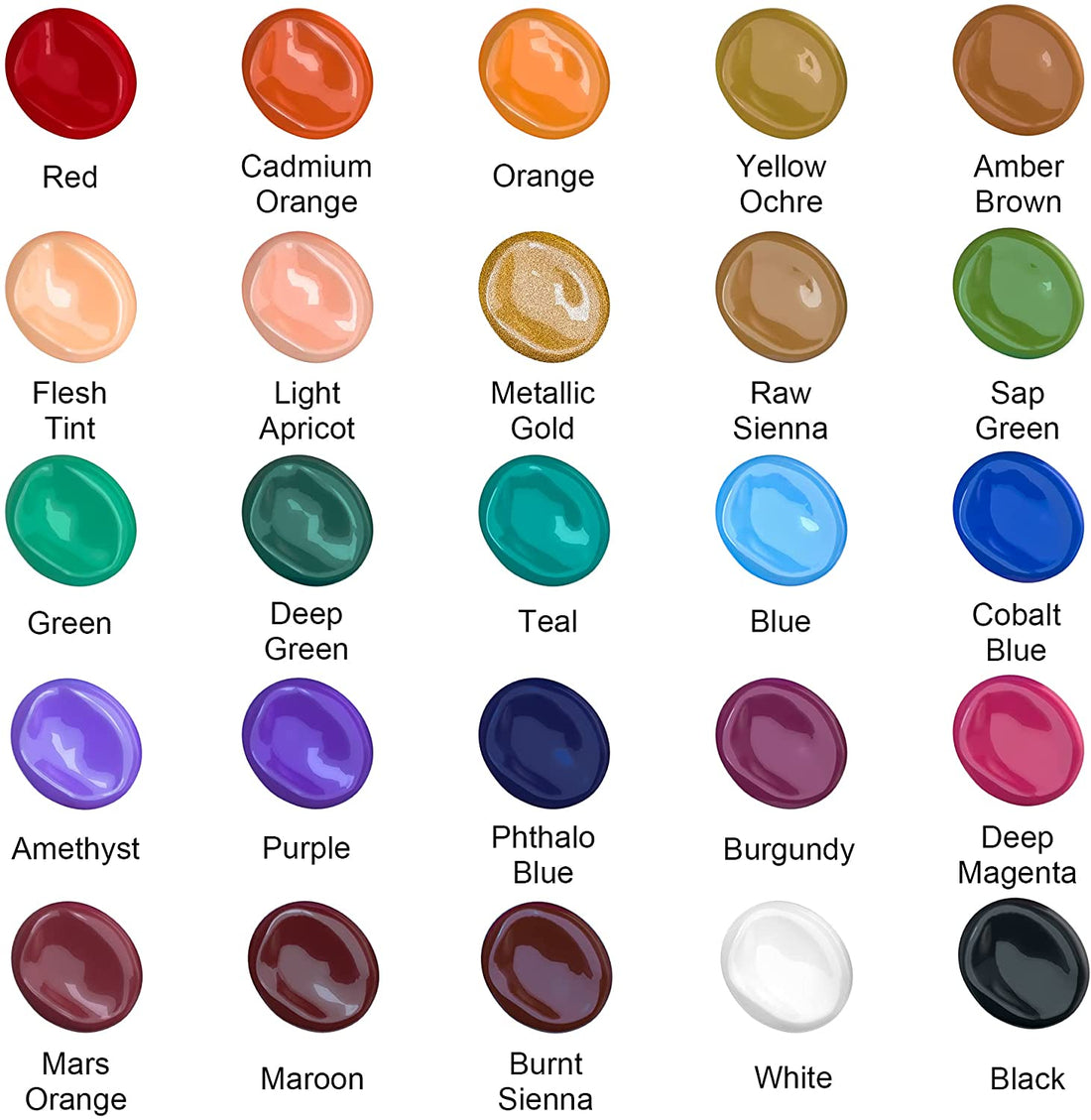 Acrylic Paint, Shuttle Art 25 Vintage Colors Acrylic Paint Set, 2oz/60ml Bottles
