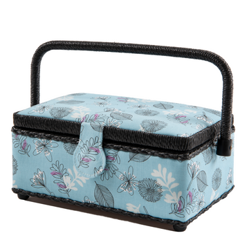 Saint Jane SewBskt Rect Sm Floral Blue