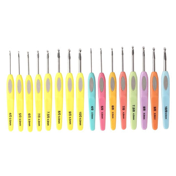 Plastic Handle Aluminum Crochet Hooks